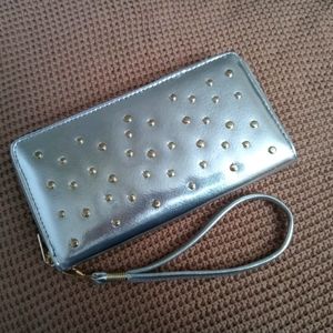 Silver bling wallet